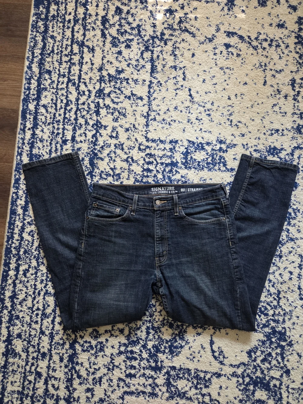 Signature Straight Dark Blue Men's Jeans